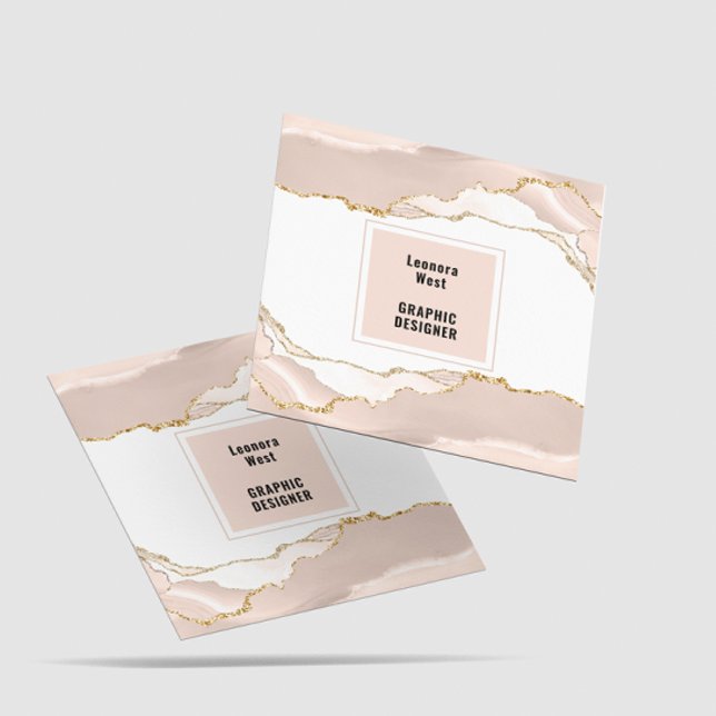 Tarjeta de presentación moderna de color beige mar (Subido por el creador)