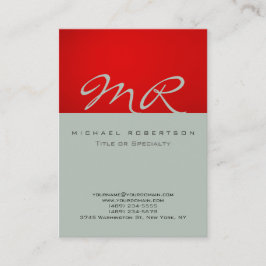 Tarjeta de presentación moderna de color rojo gris