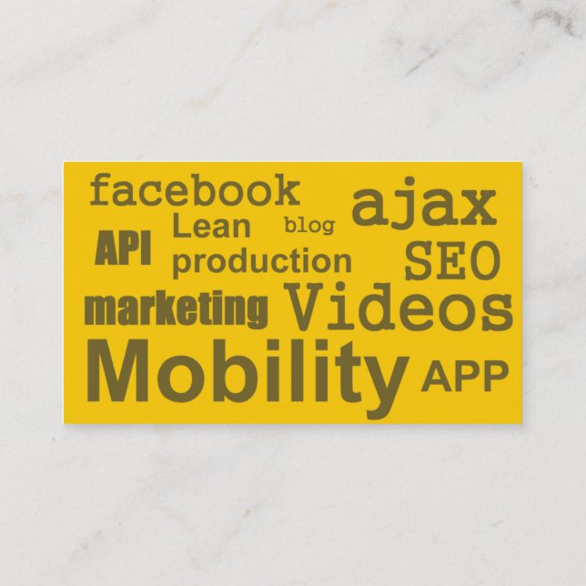 Tarjeta de presentación moderna de diseño web amar (Reverso)