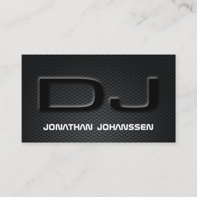 Tarjeta de presentación moderna de DJ profesional  (Anverso)