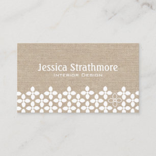 Tarjeta de presentación moderna de flores blancas