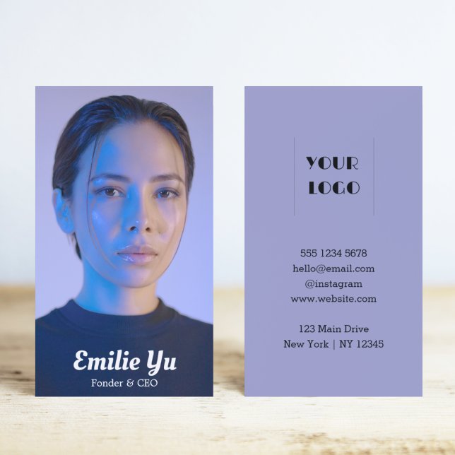 Tarjeta de presentación moderna de fotografía vert (Subido por el creador)