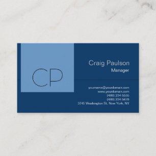 Tarjeta de presentación moderna de Monograma en to