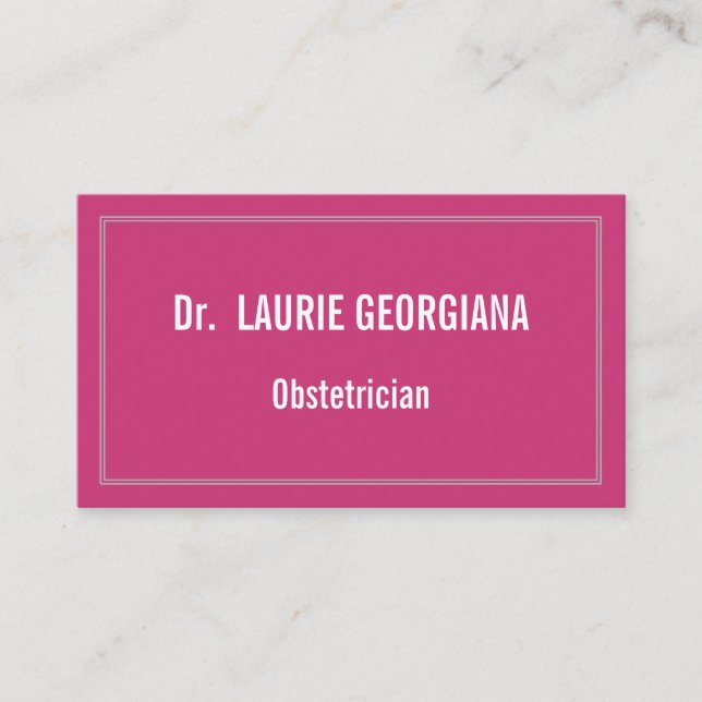 Tarjeta de presentación moderna de Obstetrician (Anverso)