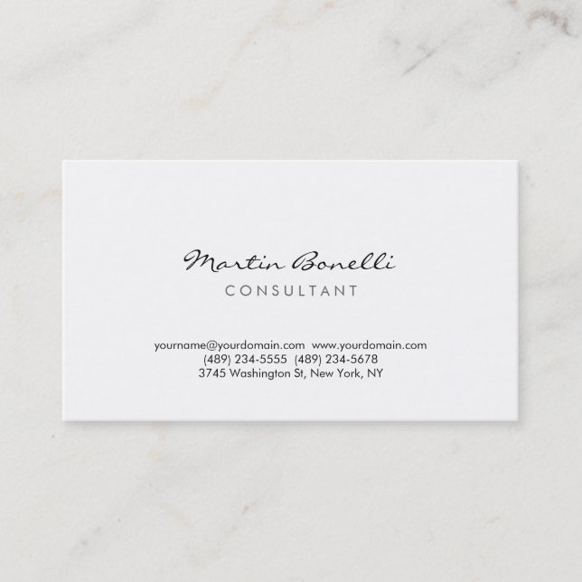 Tarjeta de presentación moderna de un consultor mí (Anverso)