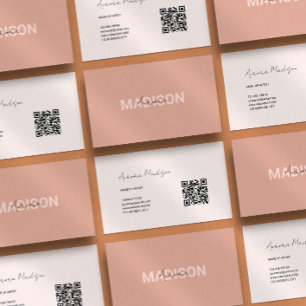 Tarjeta de presentación moderna del código QR del 