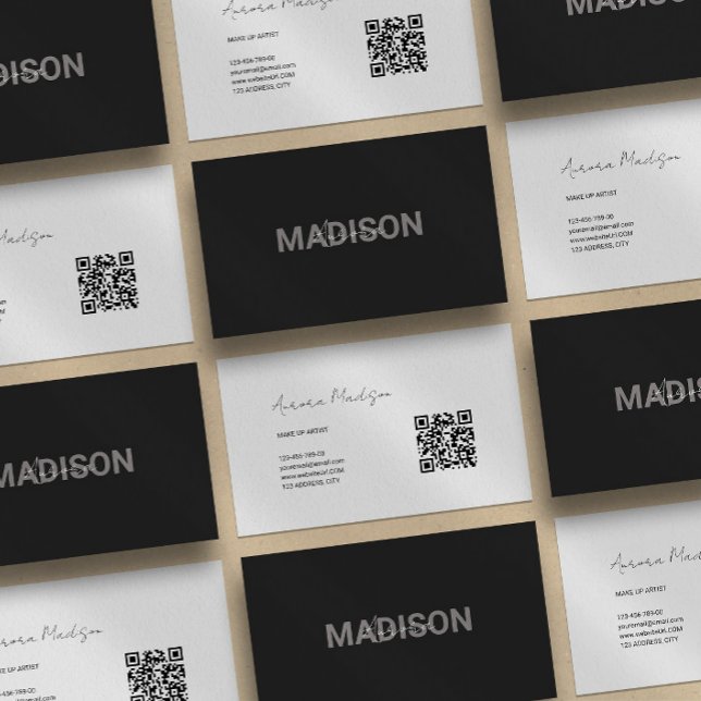 Tarjeta de presentación moderna del código QR del  (Subido por el creador)