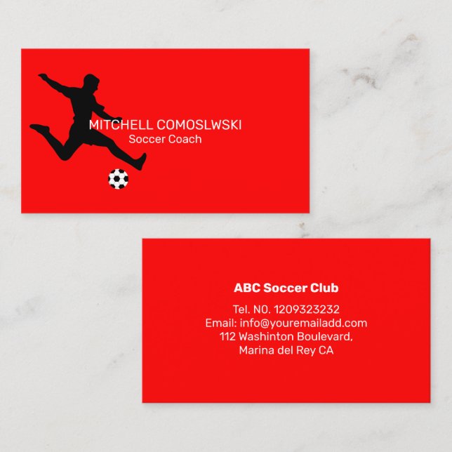 Tarjeta de presentación moderna del entrenador de  (Anverso / Reverso)