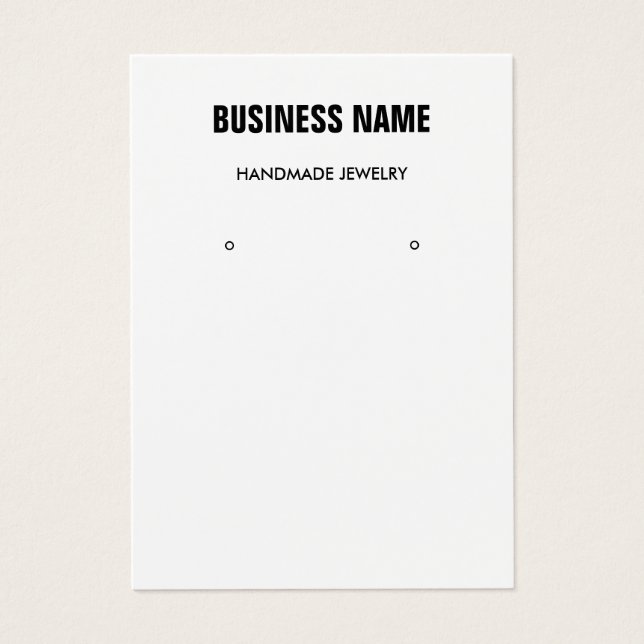 Tarjeta de presentación moderna en blanco y negro (Frente)