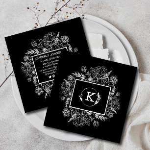 Tarjeta de presentación moderna en blanco y negro