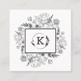 Tarjeta de presentación moderna en blanco y negro