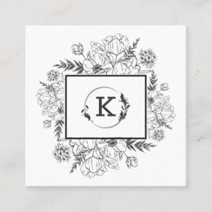 Tarjeta de presentación moderna en blanco y negro