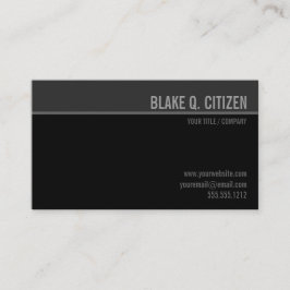 Tarjeta de presentación moderna en negro/gris