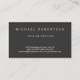 Tarjeta de presentación moderna gris sin formato