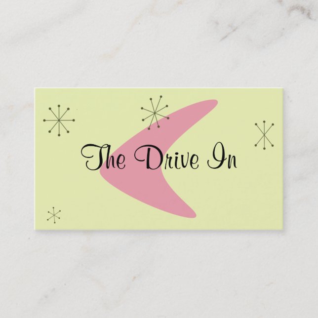 Tarjeta de presentación moderna Retro Mid Century (Anverso)