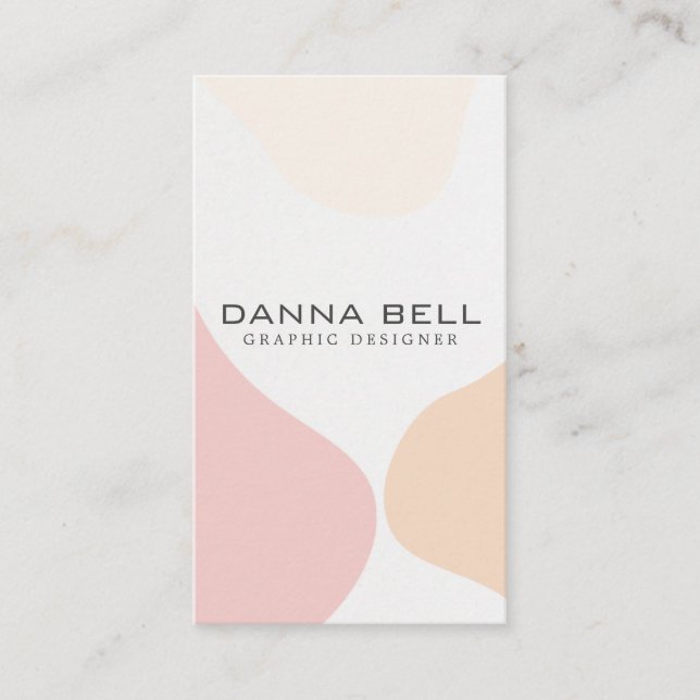 Tarjeta de presentación moderna simple abstracta r (Anverso)