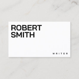 Tarjeta de presentación moderna y sencilla en blan