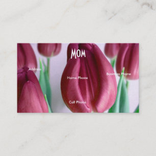 Tarjeta De Presentación Mom Rosey Blue Tulips
