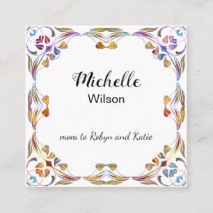 Tarjeta De Presentación Mommy Contact Play Date Personalizado