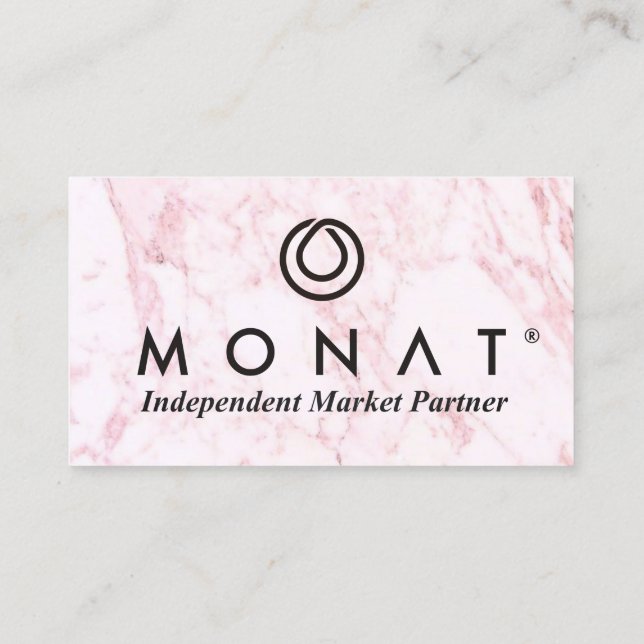 Tarjeta de presentación MONAT Pink Marble (Reverso)