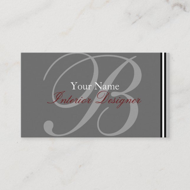  Tarjeta de presentación Monograma (Anverso)