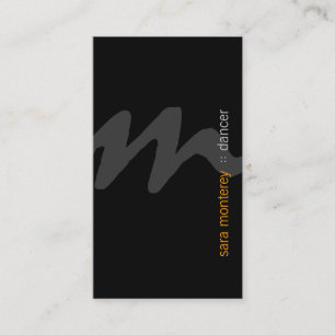 Tarjeta de presentación Monograma de bailarina de 