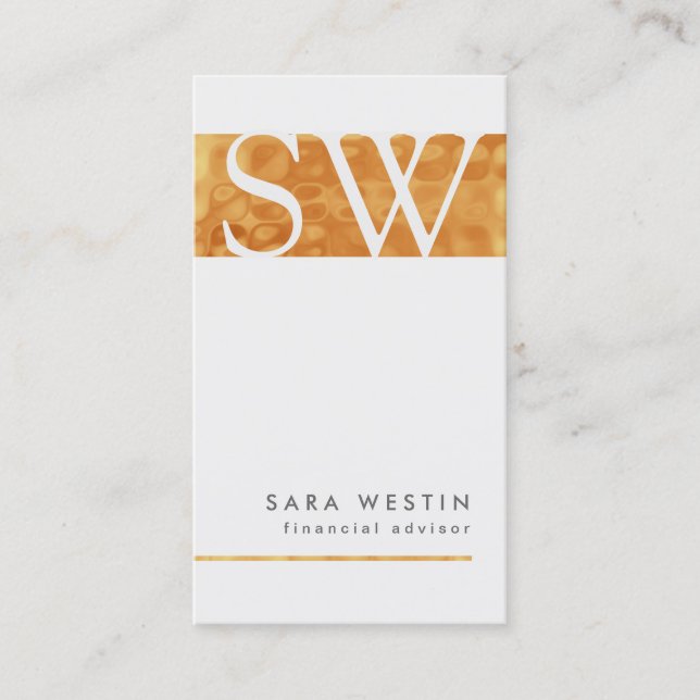 Tarjeta de presentación Monograma de CopperTiles F (Anverso)