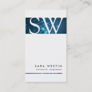 Tarjeta de presentación Monograma de Ingeniero de