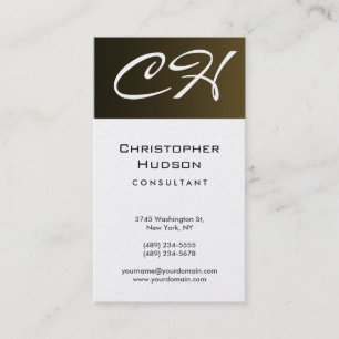 Tarjeta de presentación Monograma Moderno Consulto