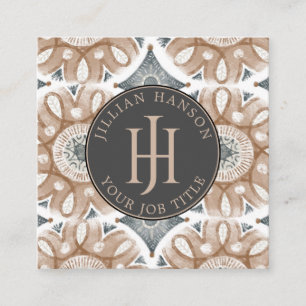 Tarjeta de presentación Monogramada Boho