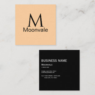Tarjeta De Presentación Moonvale Elegant Square Business Card - Minimalist