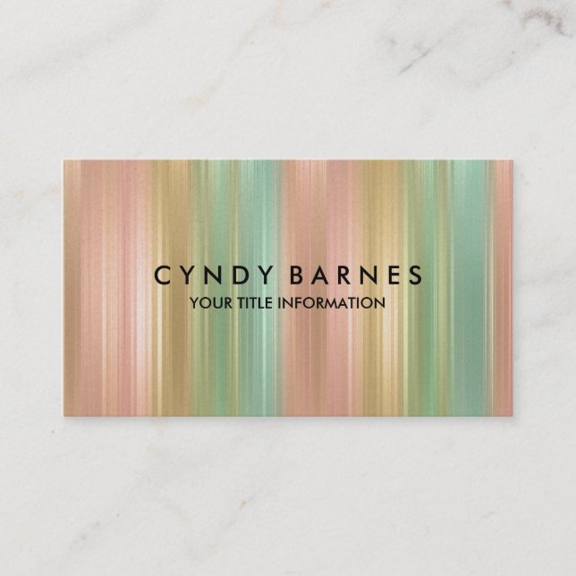 Tarjeta de presentación multicolor Stripe Sheen (Anverso)