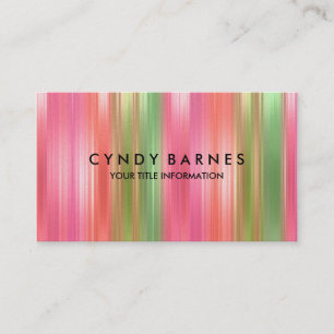 Tarjeta de presentación multicolor Stripe Sheen