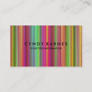Tarjeta de presentación multicolor Stripe Sheen
