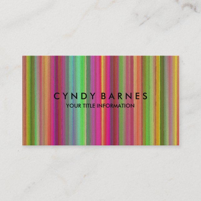 Tarjeta de presentación multicolor Stripe Sheen (Anverso)