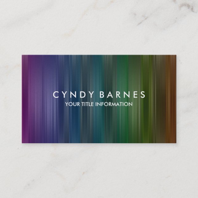 Tarjeta de presentación multicolor Stripe Sheen (Anverso)