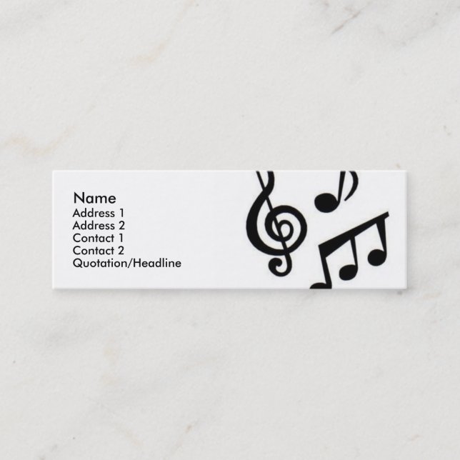 Tarjeta de presentación musical (Anverso)