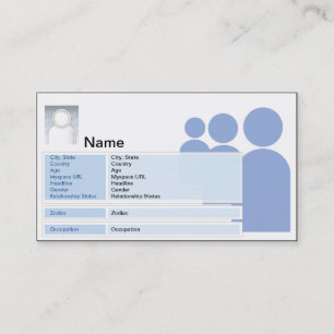 Tarjeta De Presentación Myspace - Negocios
