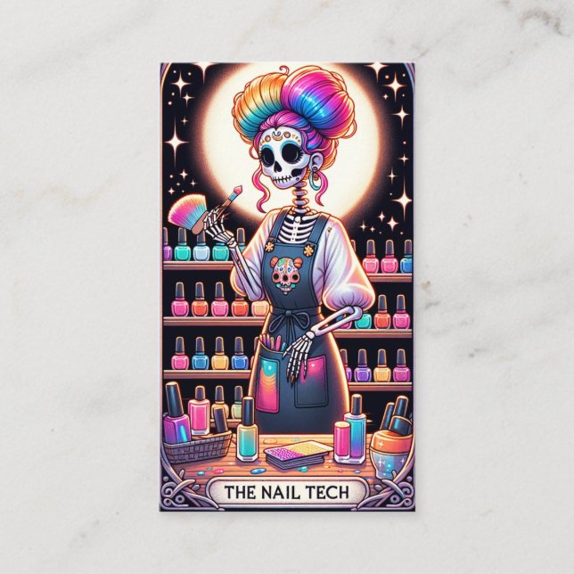 Tarjeta de presentación Nail Tech Tarot (Anverso)