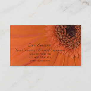 Tarjeta De Presentación Naranja Gerber Daisy Graduado