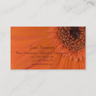 Tarjeta De Presentación Naranja Gerber Daisy Graduado