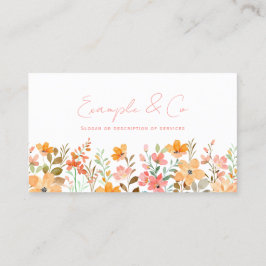 Tarjeta de presentación, Naranja rosa de acuarela