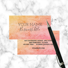 Tarjeta De Presentación Naranja Roses rosados Nombre de moda Título comerc