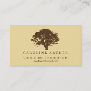 Tarjeta De Presentación Naturaleza eterna amarilla del estilo elegante del