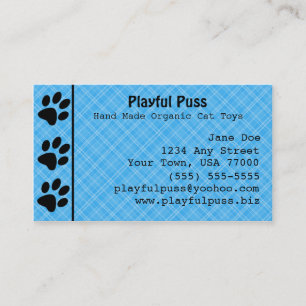 Tarjeta de presentación Naughty Kitty Blue