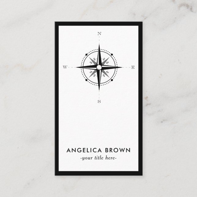 Tarjeta de presentación Nautical Compass (Anverso)