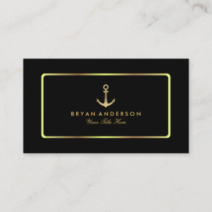 Tarjeta de presentación Nautical Gold