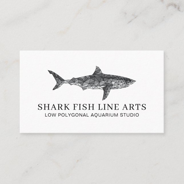 Tarjeta De Presentación Nautical Ocean Fish Shark (Anverso)