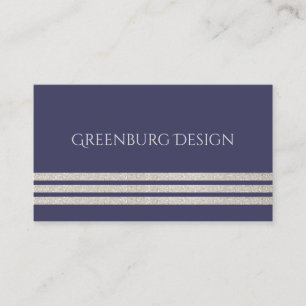 Tarjeta de presentación Navy Blue and Champagne St