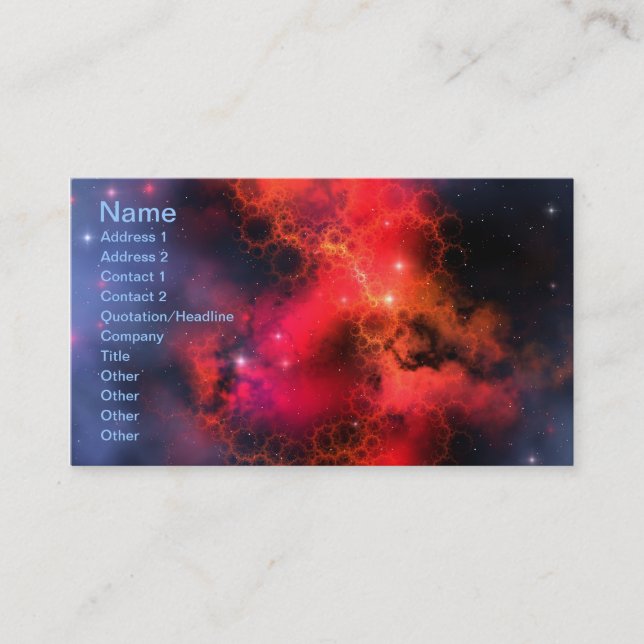 Tarjeta de presentación Nebula (Anverso)